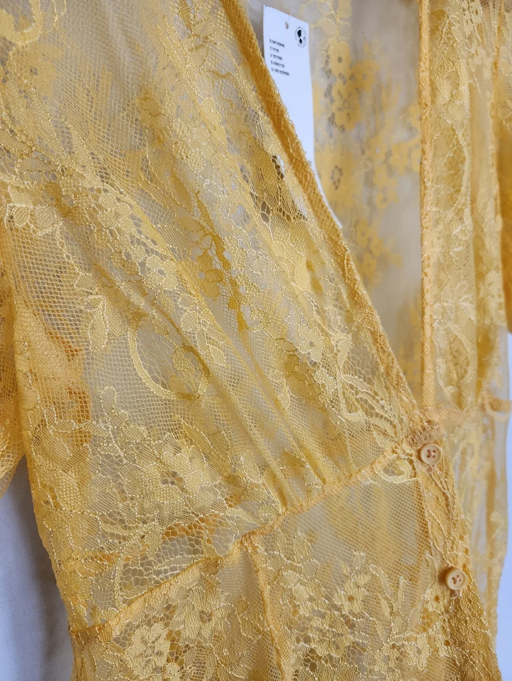 Urban Outfitters 'Connie' Sheer Lace Mini Dress Size M - Picture 7 of 9